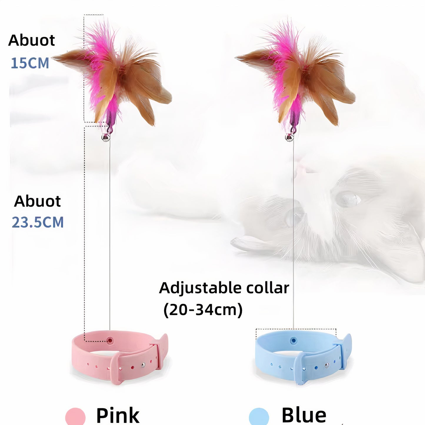 Healing Feather Cat Toy Collar