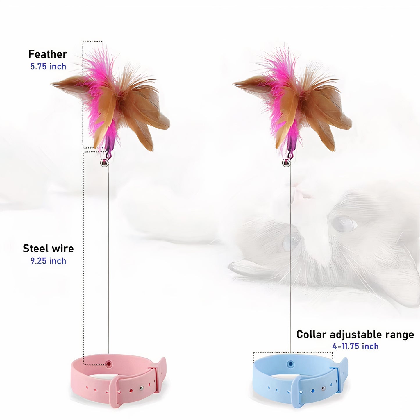 Healing Feather Cat Toy Collar